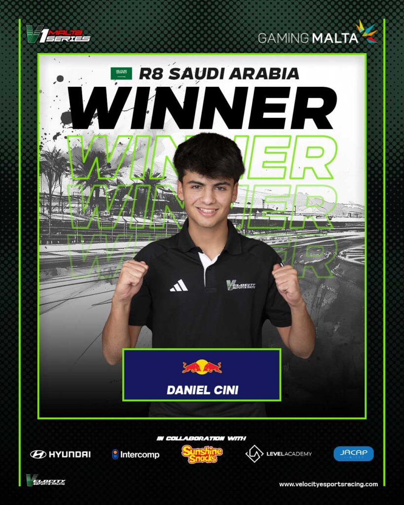 V1 MALTA SERIES ROUND 8: CINI RETURNS TO WINNING WAYS IN JEDDAH TO RETAKE CHAMPIONSHIP LEAD